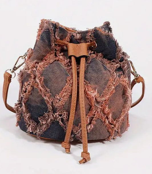 Vintage Denim Bucket Bag