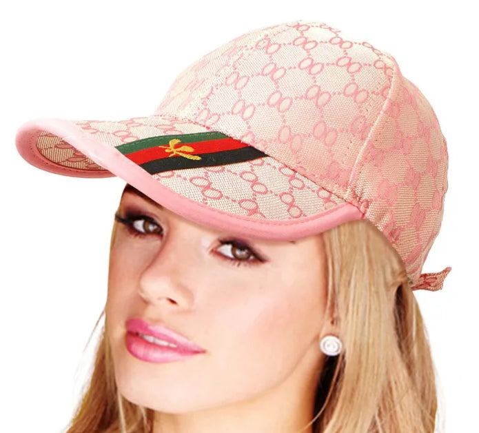 Designer Inspired Pink Baseball Cap