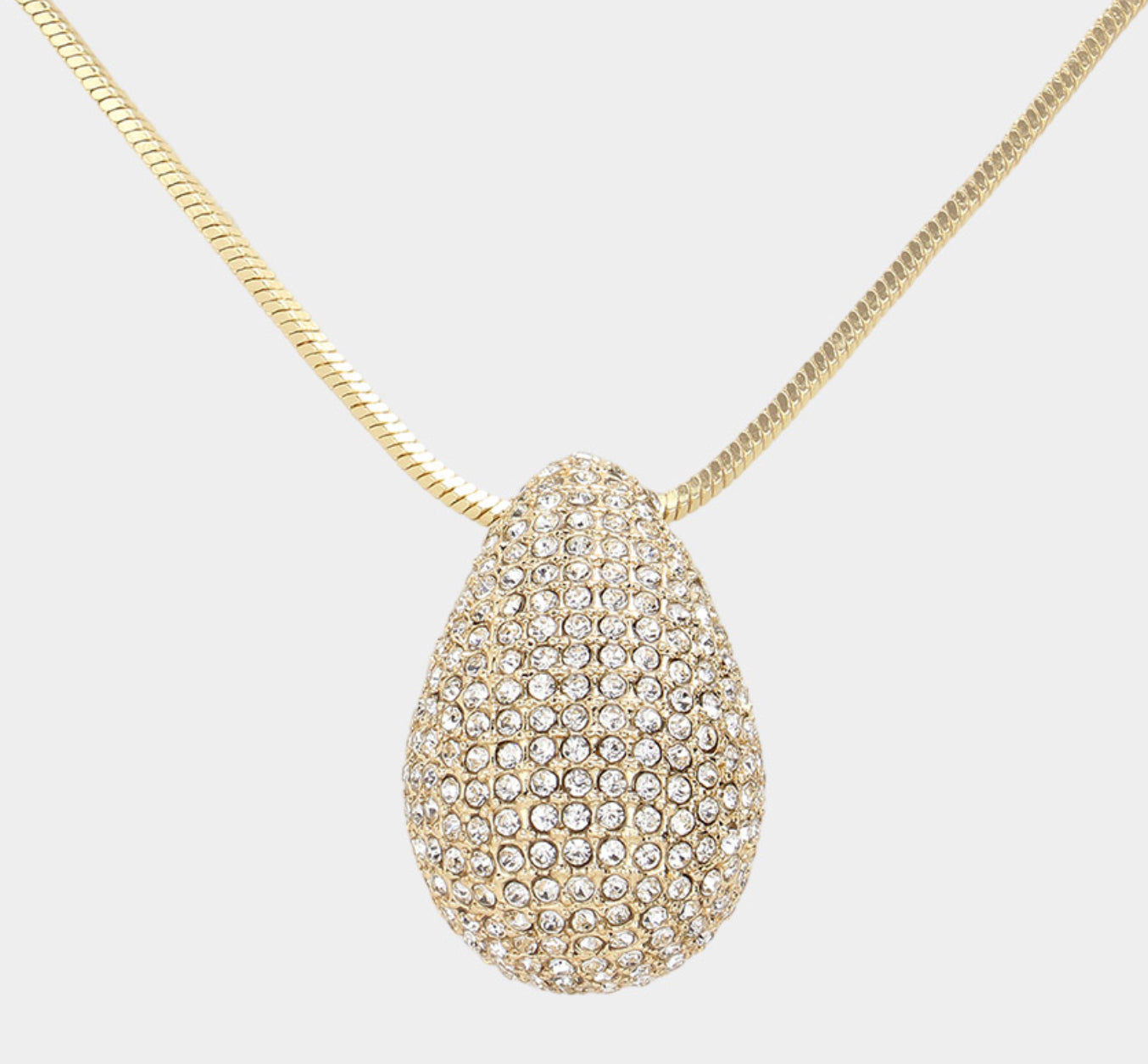 Teardrop Pendant Necklace Gold