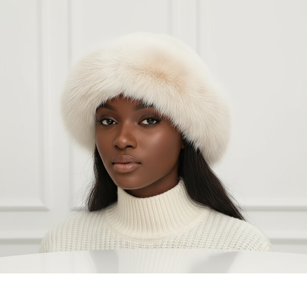 Plush Winter Hat, Cream