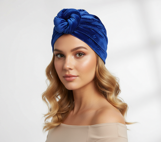Pattern Turban, Blue