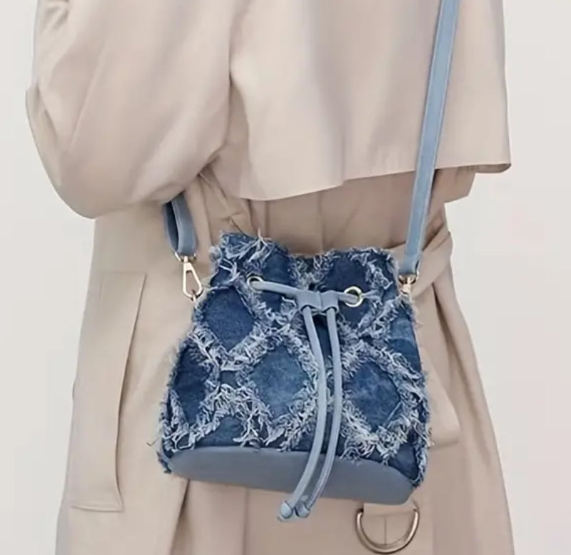 Denim Bucket Bag