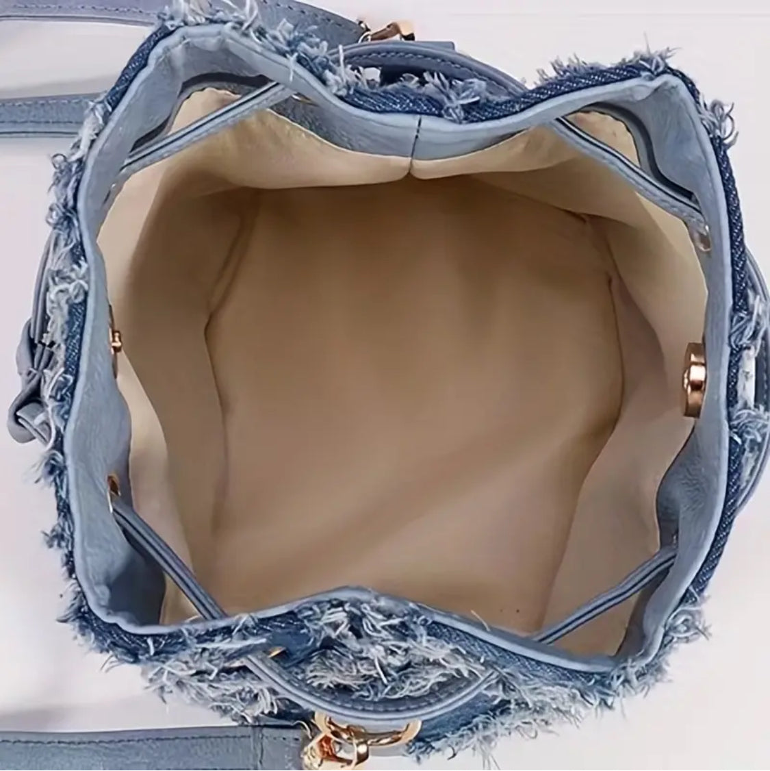 Denim Bucket Bag