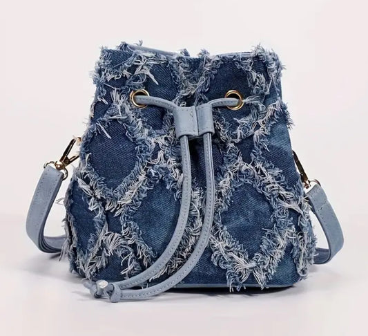 Denim Bucket Bag