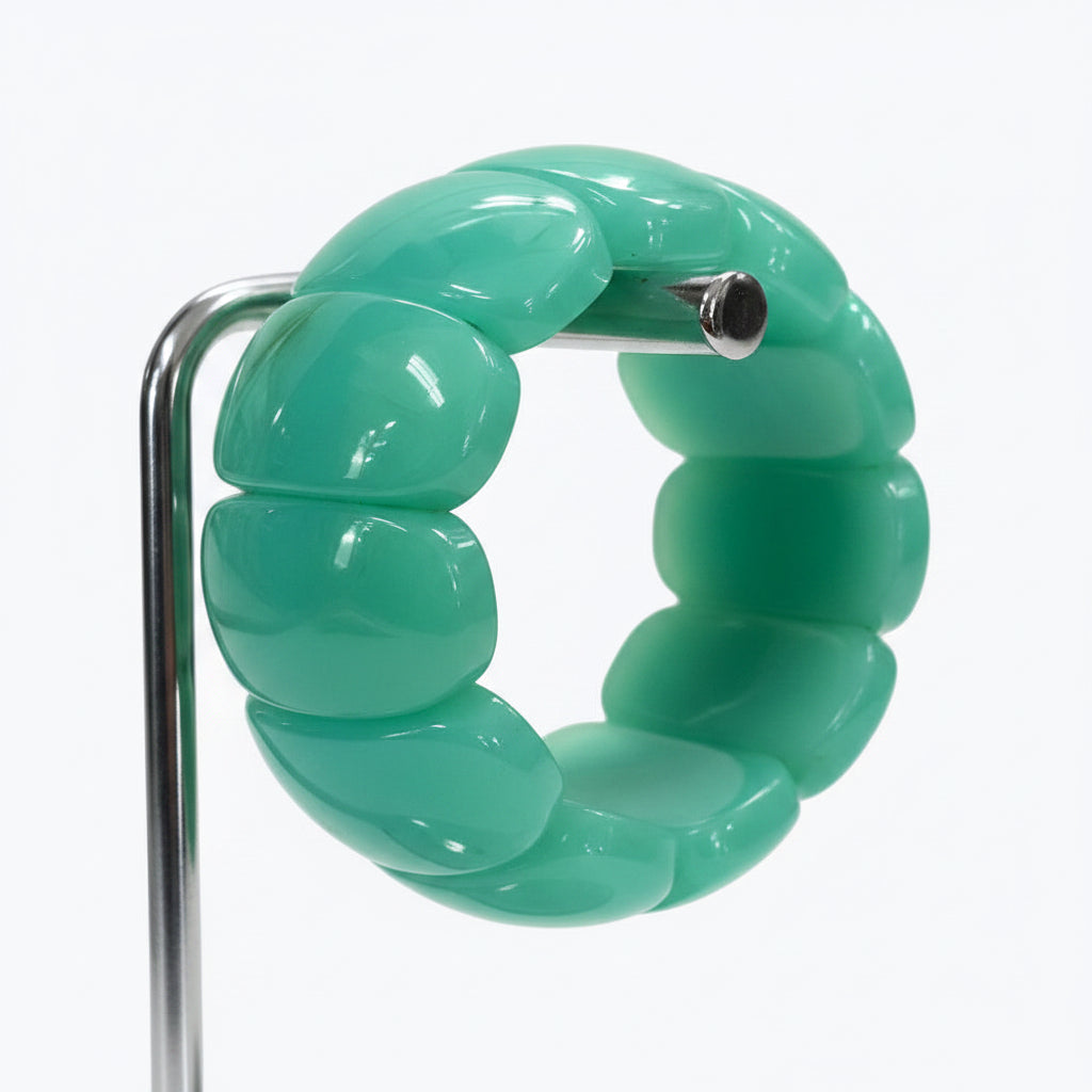 Chunky Aqua Stretch Bracelet