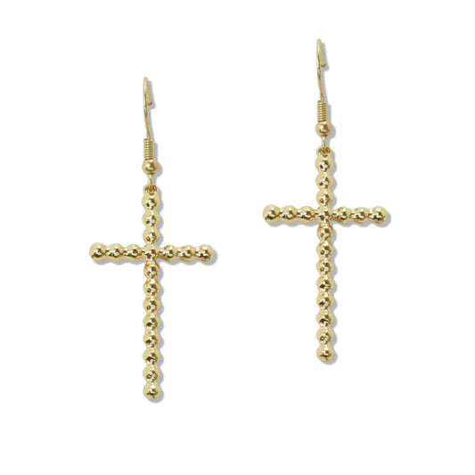 Gold Cross Earrings