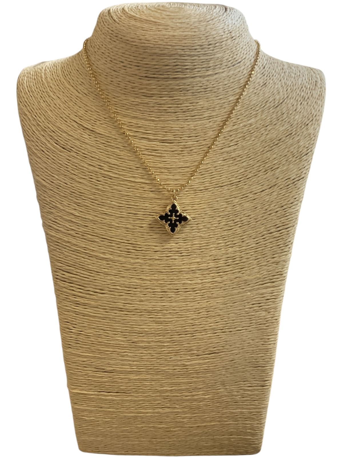 Beaded Thin Charm Necklace