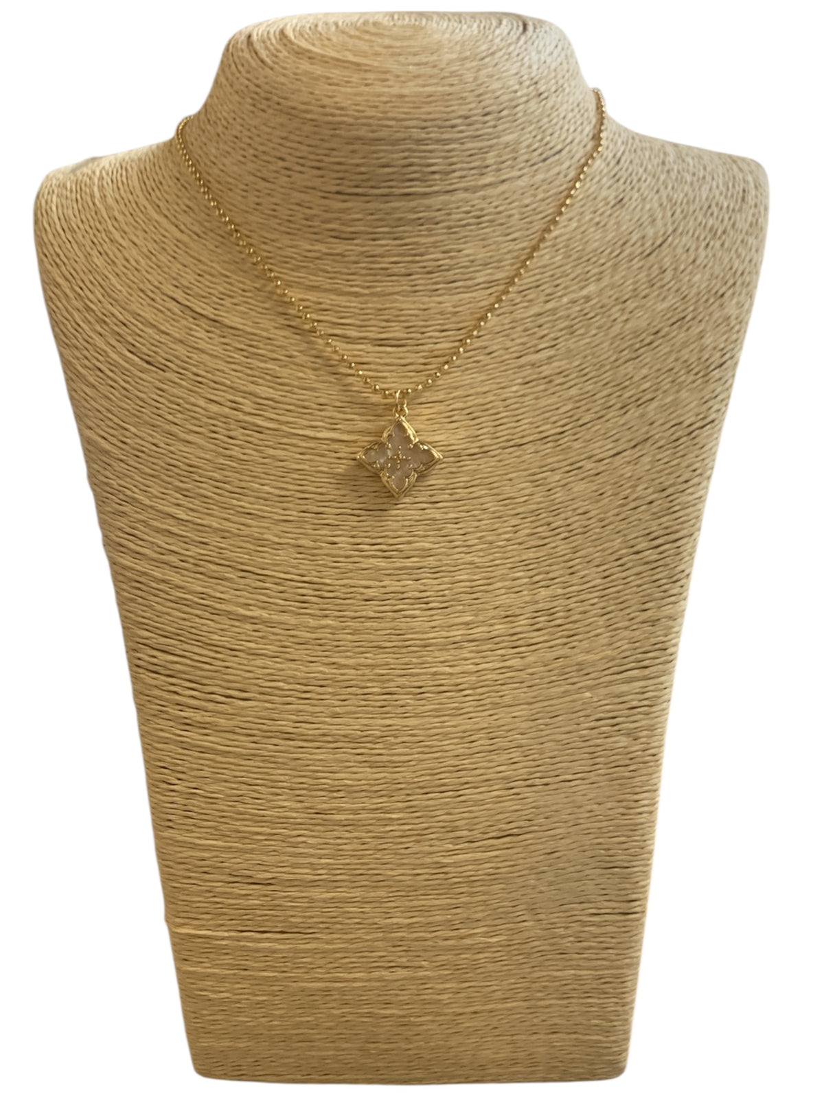 Beaded Thin Charm Necklace