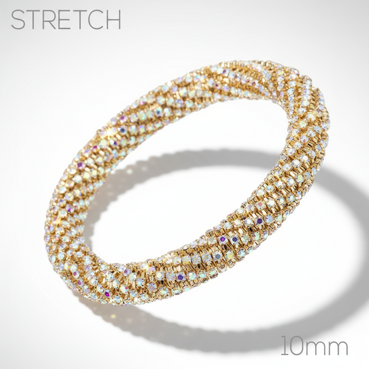 Stretch Bangle Rhinestones, AB