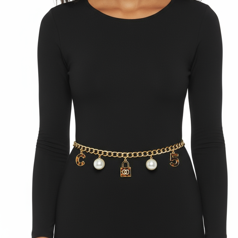 GOLD CHARM BELT, TORT