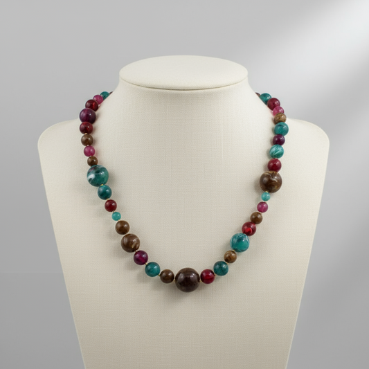 Long Beaded Necklace, Multi