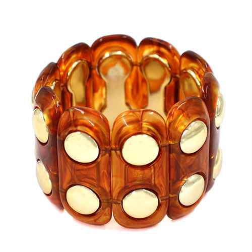 Tortoise Stretch Bracelet with Gold