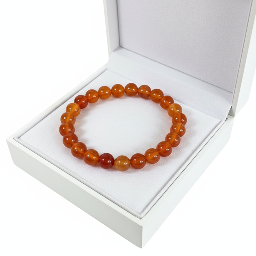 CLEAR RUSTIC SEMI-PRECIOUS STONE BRACELET