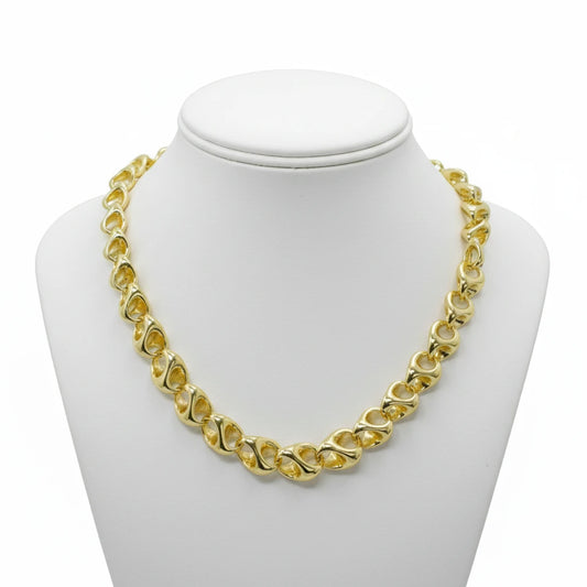 14K Gold Plated Unique Twisted Necklace