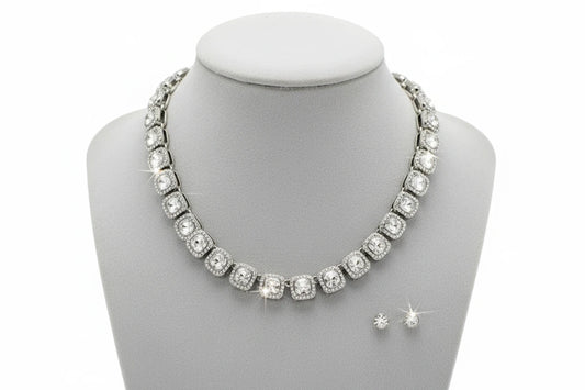 Radiant Sparkle Clear Stone Necklace