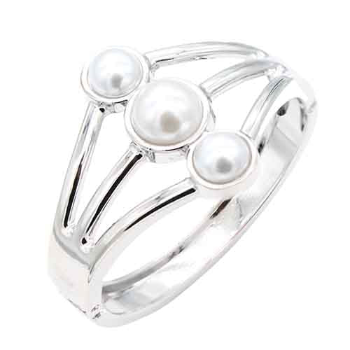 Silver Pearl Bangle