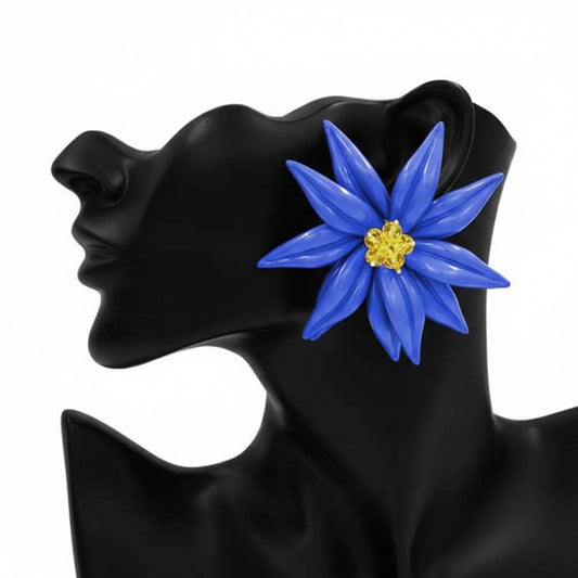 Blue Flower Earrings