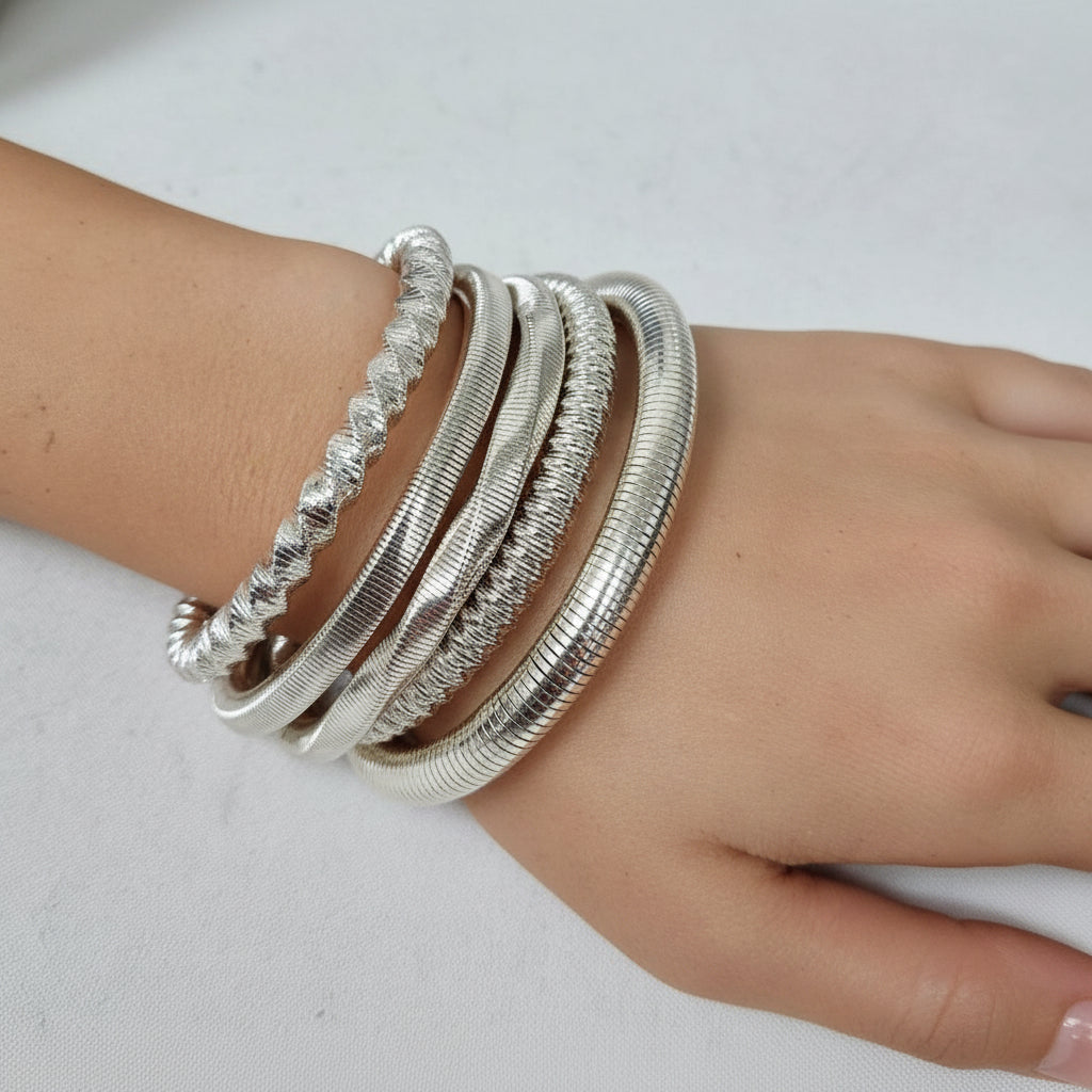 Bracelet Set, Gold/Silver
