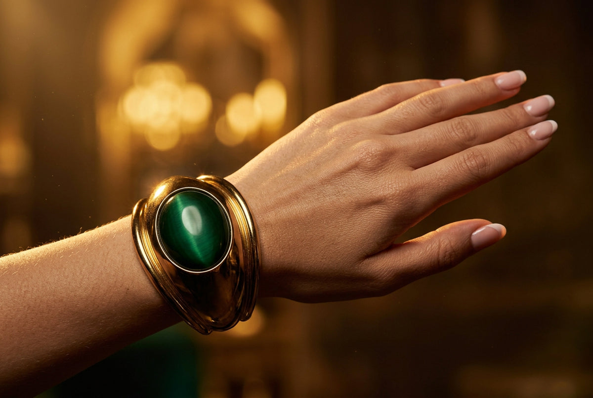 Gold Wide Band Bangle