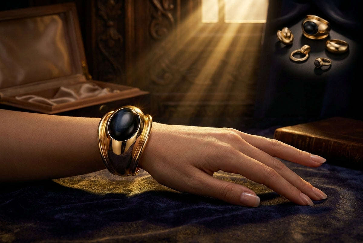 Gold Wide Band Bangle