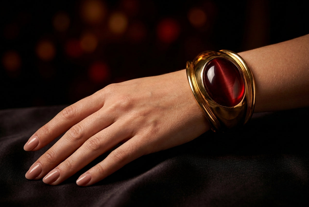 Gold Wide Band Bangle