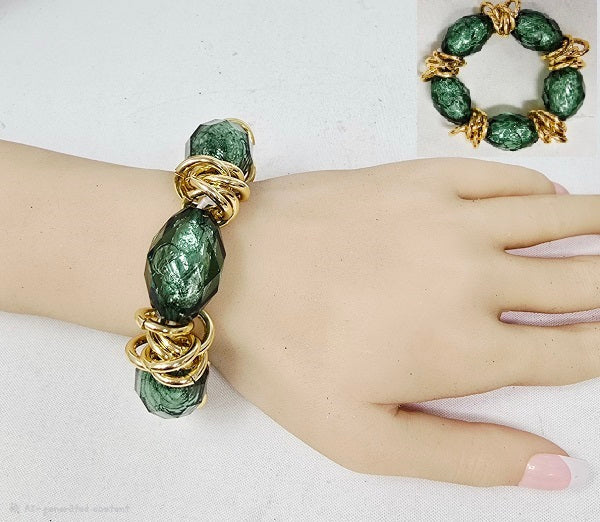 Faceted Beaded Stretch Bracelet