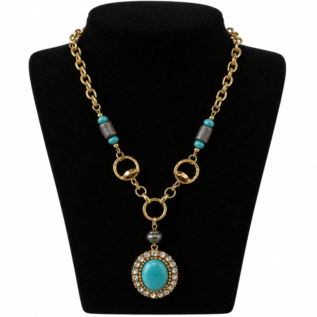 Western Turquoise Stone Set