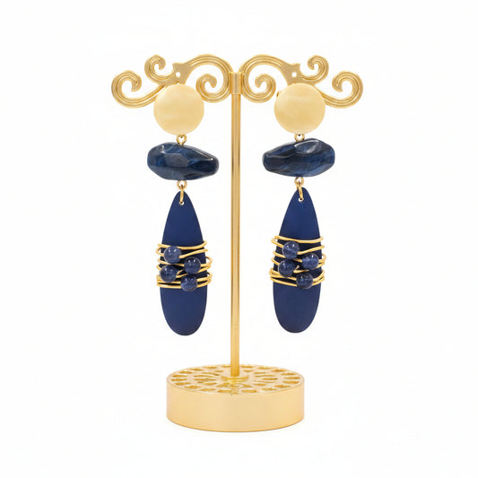 BOHO Fashion Earrings, Blue