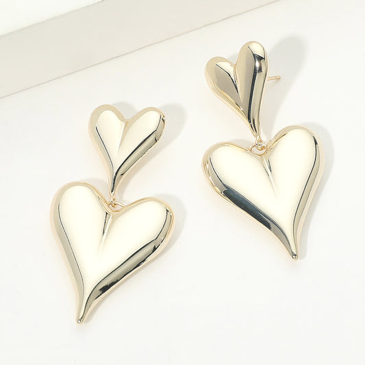 Double Heart Earrings