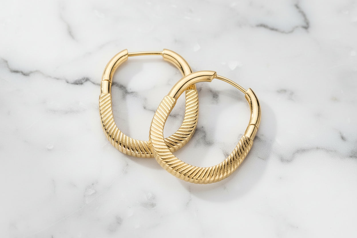 Textured Hoop Earrings