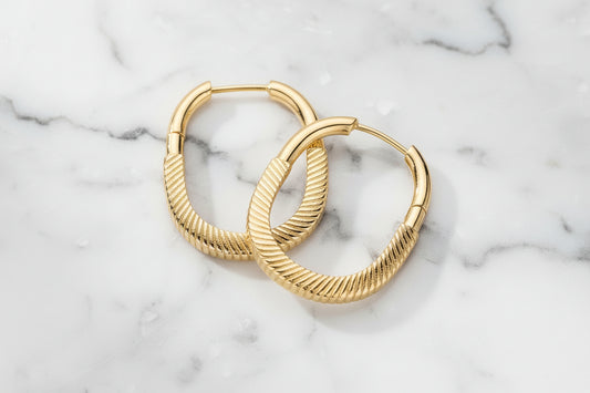 Textured Hoop Earrings