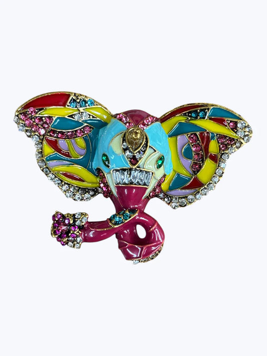 Unique Elephant Art Brooch