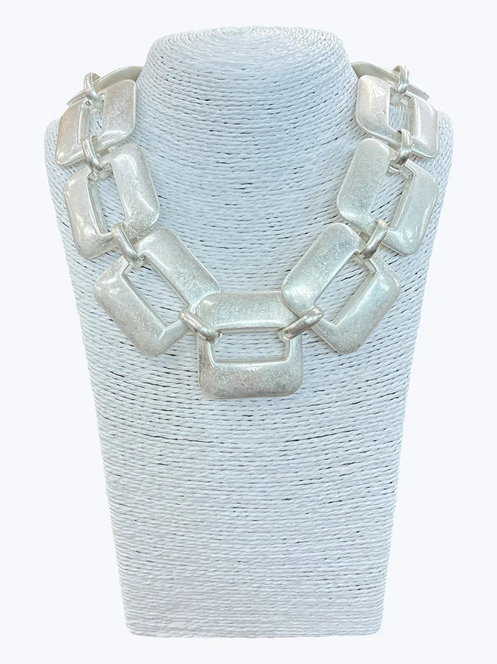Chunky Link Collar Necklace, Gold/Silver