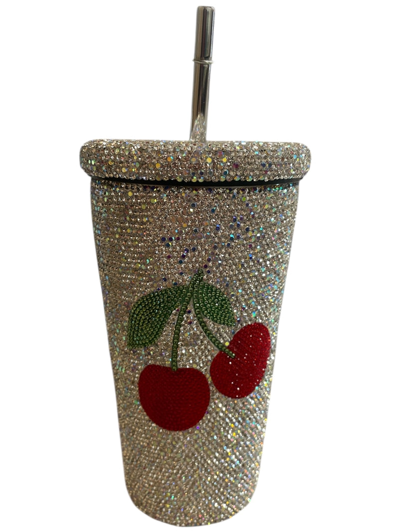 Cherry Cup Silver AB  Rhinestones