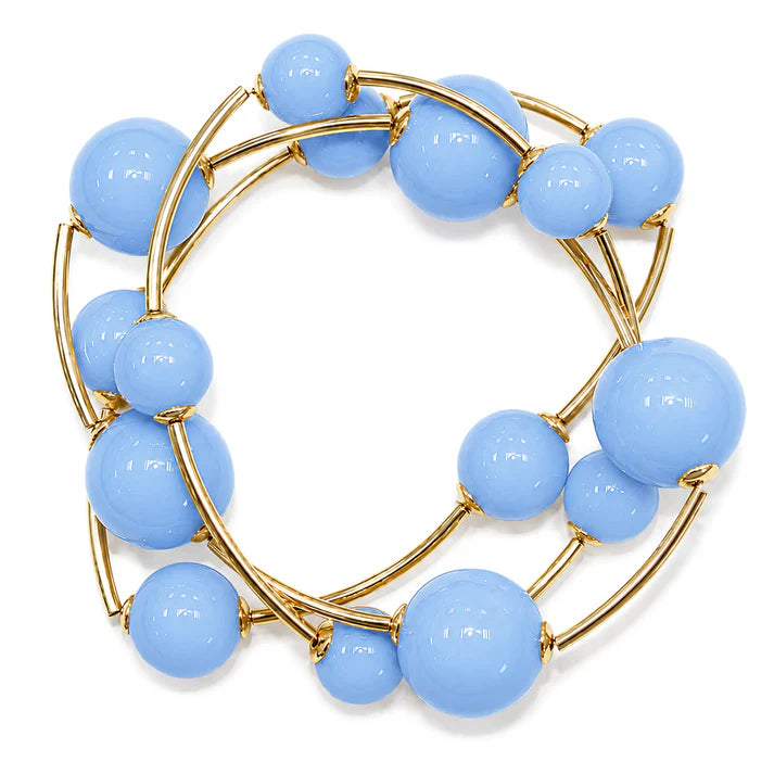 Triple Strand Ball Beaded Bracelet