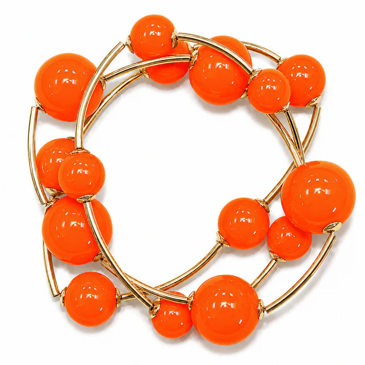 Triple Strand Ball Beaded Bracelet