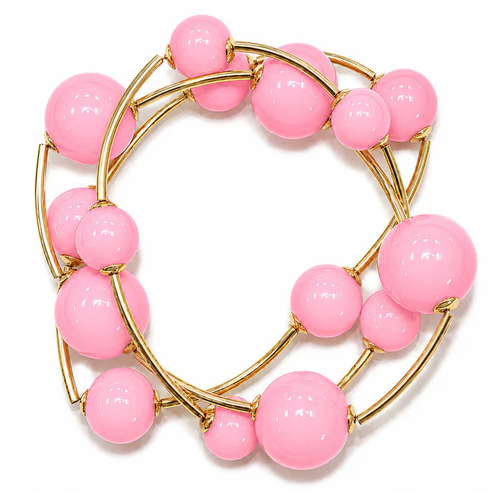 Triple Strand Ball Beaded Bracelet