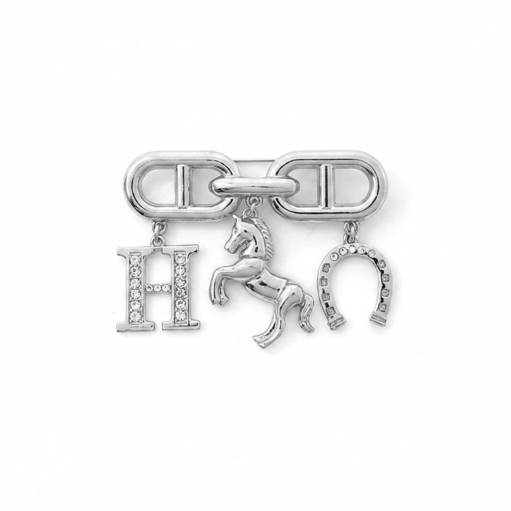 Silver Charm Brooch