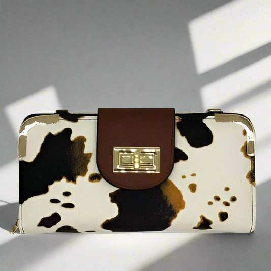 COW PRINT PATTERN WALLET