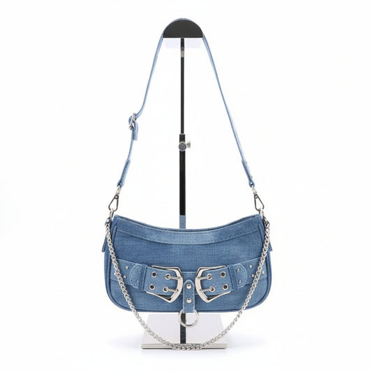 Denim Buckle Handbag Crossbody