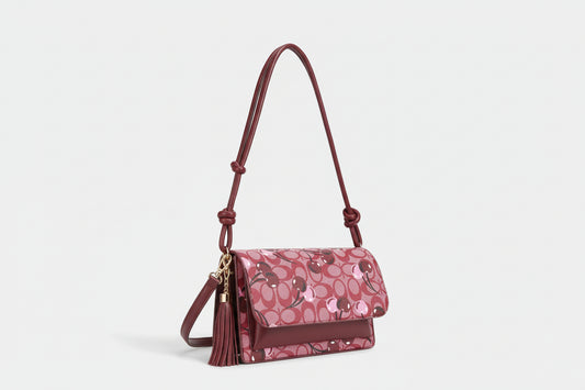 Cherry Messenger Bag, Red