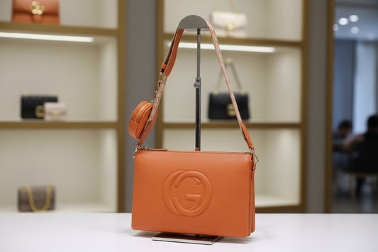 Guitar Strap Messenger Handbag Crossbody, Orange