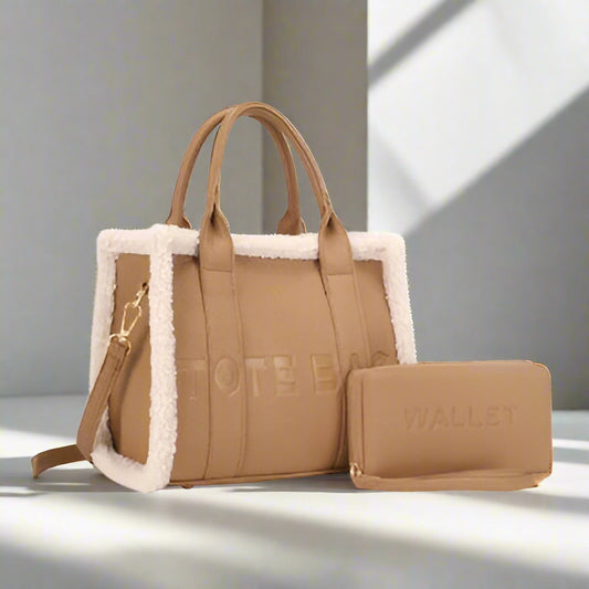 Tote Bag with Wallet, Khaki