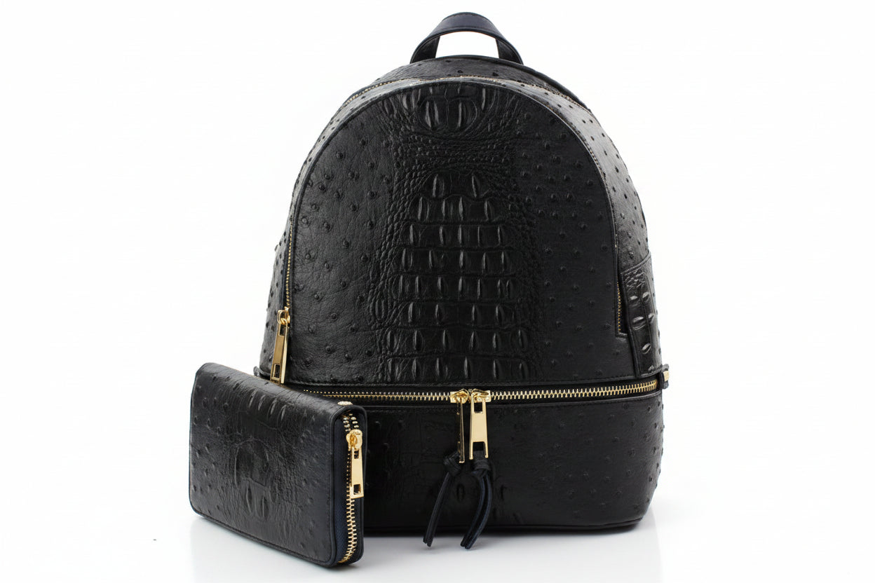 Backpack and Wallet Set, Navy